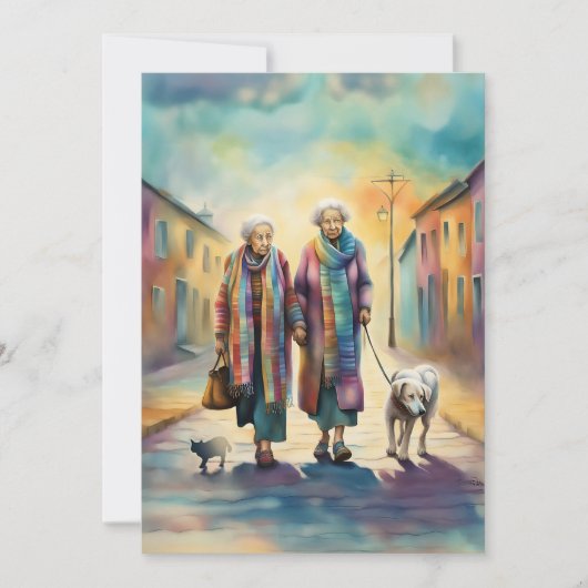 Oude vrienden Wenskaart Bedankkaart (Voorkant)