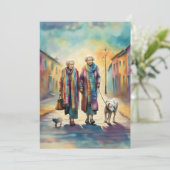 Oude vrienden Wenskaart Bedankkaart (Staand voorkant)