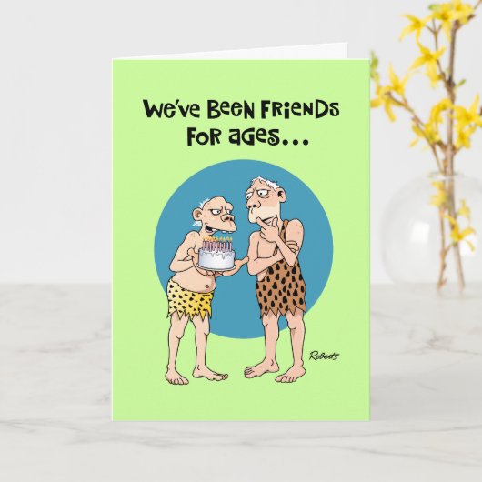 Oude vriendenkaart kaart (Gele Bloem)