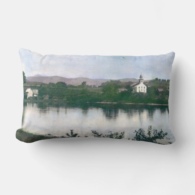 Oude vrije vergaderzaal in Bingham, Maine Kussen (Voorkant)