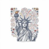 Oude vrijheid vuurwerk patriottisch vector ontwerp sticker (Voorkant)