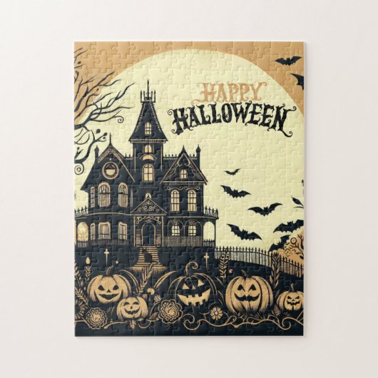 Oude vrolijke Halloween kunst Legpuzzel (Verticaal)