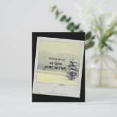 Oude Vrolijke Kerstmis van de School Feestdagenkaart (Staand voorkant)