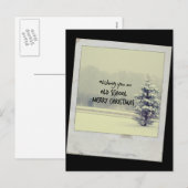 Oude Vrolijke Kerstmis van de School Feestdagenkaart (Voorkant / Achterkant)