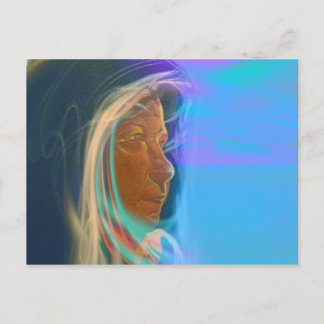 Oude vrouw briefkaart