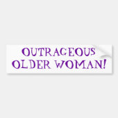 Oude vrouw bumpersticker (Voorkant)