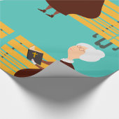 Oude vrouw die de bijbel leest cadeaupapier