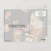 Oude vrouw die eieren geeft van Diego Velazquez Briefkaart (Achterkant)