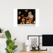 Oude vrouw die eieren geeft van Diego Velazquez Poster (Thuiskantoor)