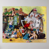 Oude vrouw die in een hoefijzer woonde poster (Voorkant)