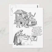 Oude vrouw die leeft in de schoppenningster Rhyme Briefkaart (Voorkant / Achterkant)