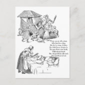 Oude vrouw die leeft in de schoppenningster Rhyme Briefkaart (Voorkant)