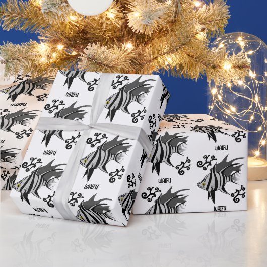 Oude vrouw geeft je het oog cadeaupapier (Feestdagen)