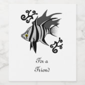 Oude vrouw geeft je het oog wijn etiket (Enkel label)