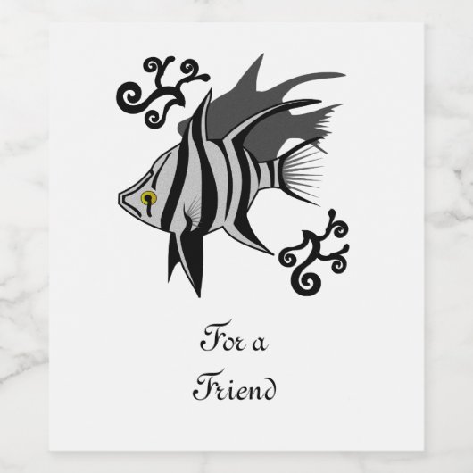 Oude vrouw geeft je het oog wijn etiket (Enkel label)