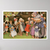 Oude vrouw in de schoen poster (Voorkant)