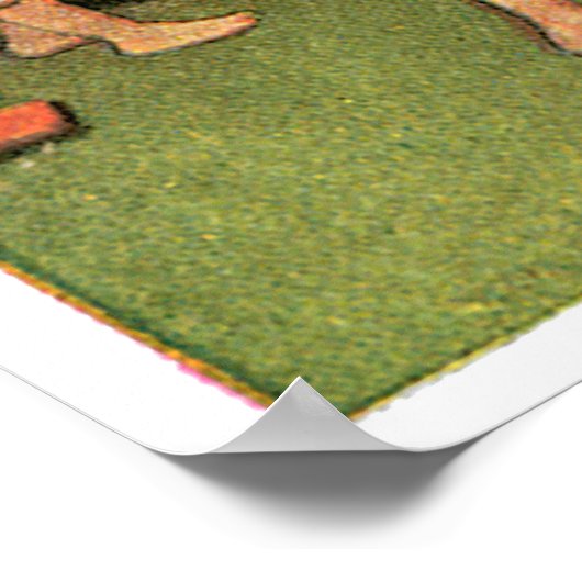 Oude vrouw in de schoen poster (Hoek)