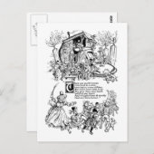 Oude vrouw in een schoenzuster Rhyme Briefkaart (Voorkant / Achterkant)