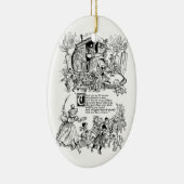 Oude vrouw in een schoenzuster Rhyme Keramisch Ornament (Rechts)