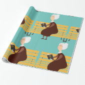 Oude vrouw leest de Bijbel Cadeaupapier (Uitgerold)