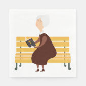 Oude vrouw leest de Bijbel Servet (Voorkant)