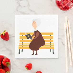 Oude vrouw leest de Bijbel Servet