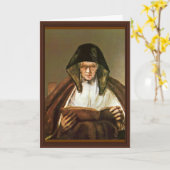 Oude vrouw leest, door Rembrandt Harmensz. Van Kaart (Gele Bloem)