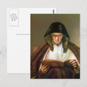 Oude vrouw, lezen door Rembrandt Briefkaart (Voorkant / Achterkant)