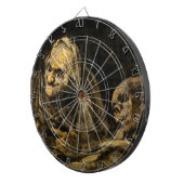 Oude vrouw met een skelet (dood) (Francisco Goya) Dartbord (Voorkant Rechts)