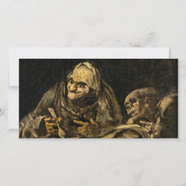 Oude vrouw met een skelet (dood) (Francisco Goya) Kaart