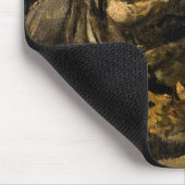 Oude vrouw met een skelet (dood) (Francisco Goya) Muismat (Hoek)