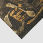 Oude vrouw met een skelet (dood) (Francisco Goya) Tissuepapier (Detail)