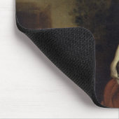 Oude vrouw met hond muismat (Hoek)