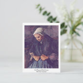 Oude vrouw met Rosary van Paul Cezanne Briefkaart (Staand voorkant)