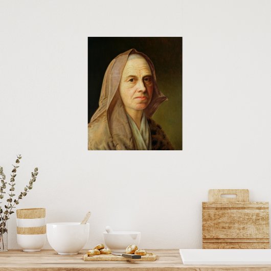 Oude vrouw poster (Keuken)