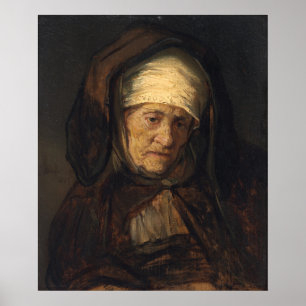 Oude vrouw - Rembrandt Fine Art-Poster Poster