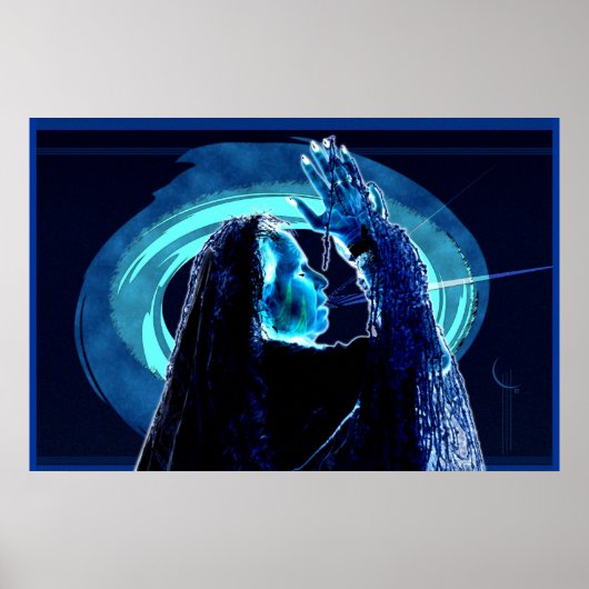 Oude vrouw roept op tot vrede poster (Voorkant)