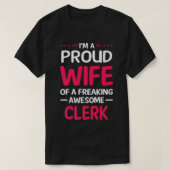 Oude vrouw van de Geweldige CLERK Freaking T-shirt (Design voorkant)