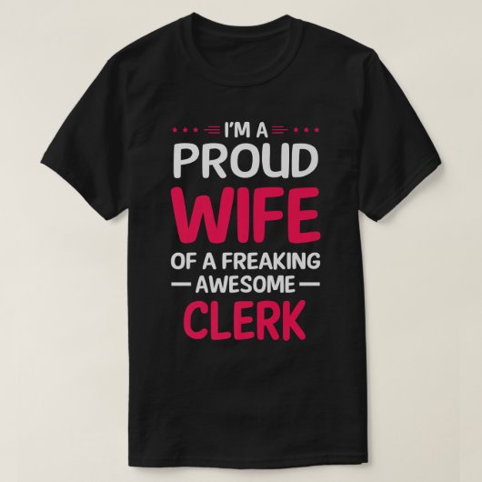 Oude vrouw van de Geweldige CLERK Freaking T-shirt (Design voorkant)