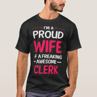 Oude vrouw van de Geweldige CLERK Freaking T-shirt