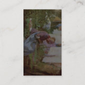 Oude vrouw van Grigorescu Nicolae Visitekaartje (Achterkant)
