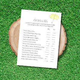 Oude vrouwen Baby Sprinkle Game Kaart