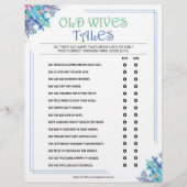 Oude vrouwen [Blauwe Floral] Briefhoofd (Voorkant)