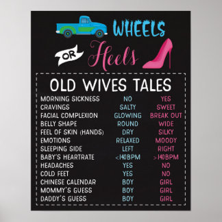 Oude vrouwen op wielen of heels Geslacht Onderteke Poster