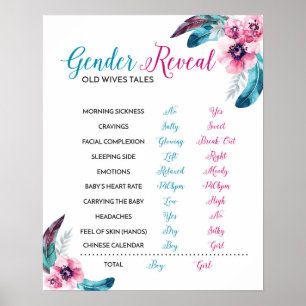 Oude vrouwen Tale Sign Geslacht Poster