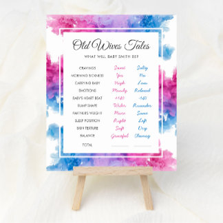 Oude vrouwen Tales Baby Geslacht Spel Poster
