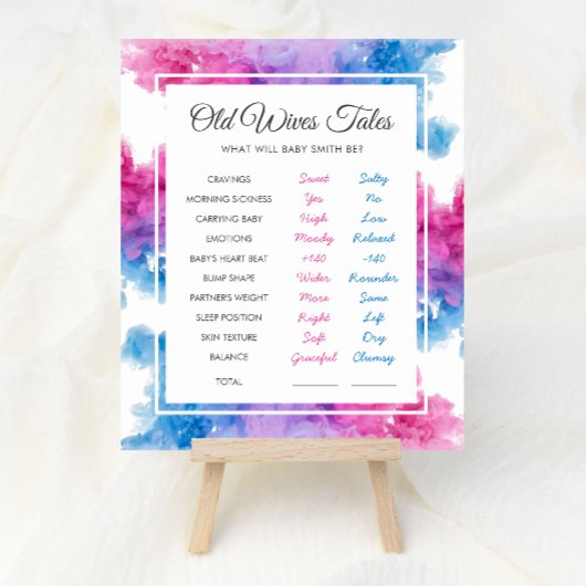 Oude vrouwen Tales Baby Geslacht Spel Poster