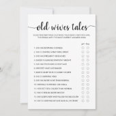 Oude vrouwen Tales Spel Baby shower partij Kaart (Voorkant)