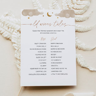 Oude vrouwen Twinkle Star Baby shower Game Kaart