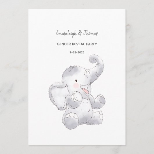 Oude vrouwen Verhalen Moderne Baby Olifant Kaart (Achterkant)